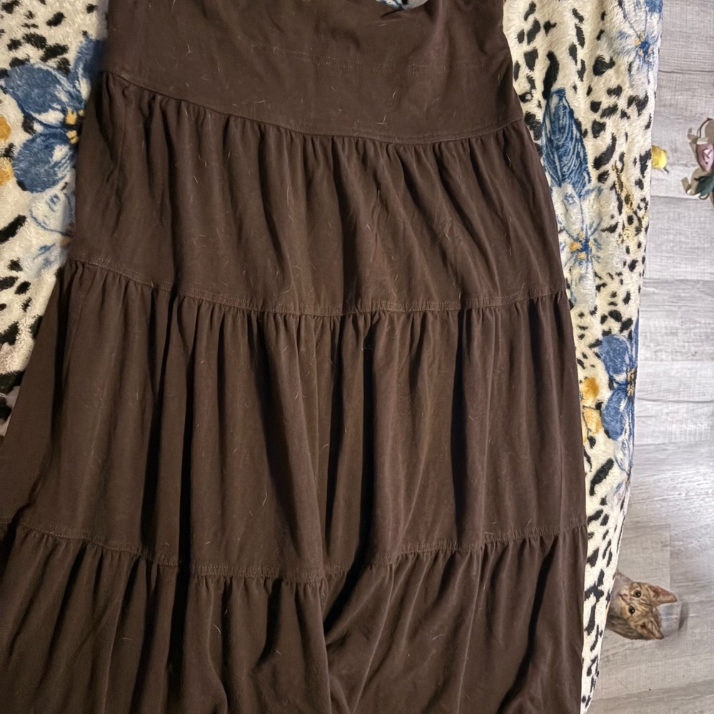 Gildan Chocolate Brown Maxi Skirt